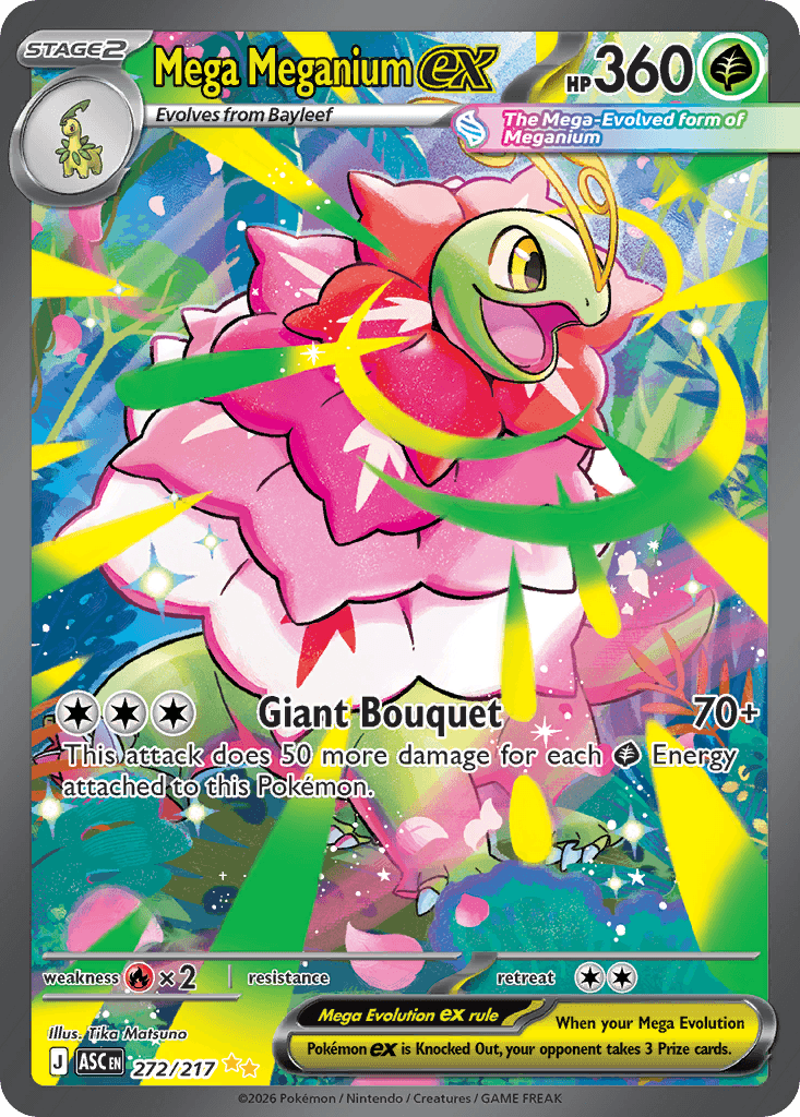 Mega Meganium ex - 272/217 — ME: Ascended Heroes Pokémon TCG card by Tika Matsuno