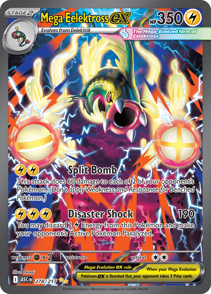 Mega Eelektross ex - 278/217 — ME: Ascended Heroes Pokémon TCG card by akagi