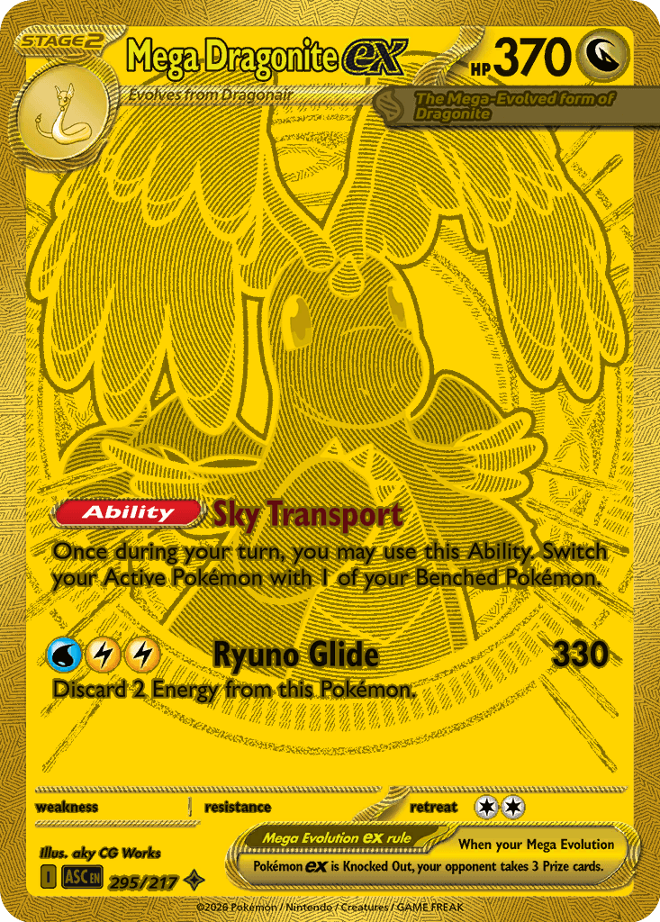Mega Dragonite ex - 295/217 — ME: Ascended Heroes Pokémon TCG card by aky CG Works