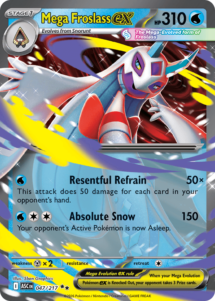 Mega Froslass ex - 047/217 — ME: Ascended Heroes Pokémon TCG card by 5ban Graphics