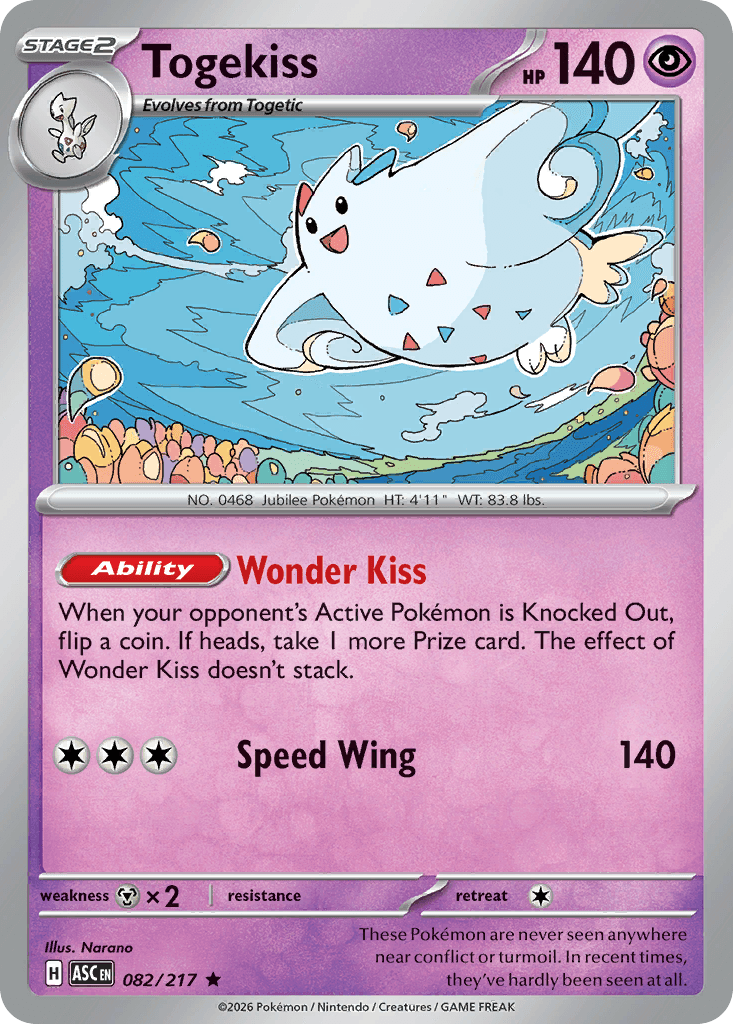 Togekiss - 082/217 — ME: Ascended Heroes Pokémon TCG card by Narano