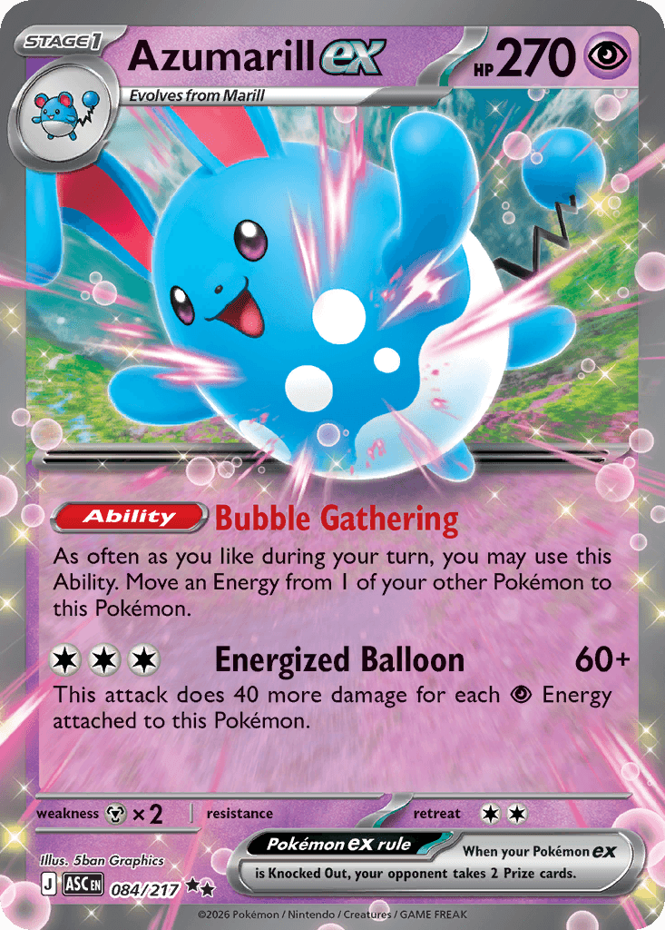 Azumarill ex — ME: Ascended Heroes Pokémon TCG card by 5ban Graphics