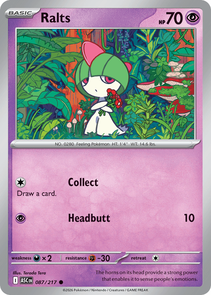 Ralts (Love Ball) — ME: Ascended Heroes Pokémon TCG card by Terada Tera