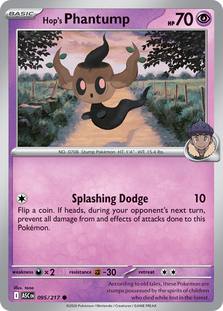 Hop's Phantump — ME: Ascended Heroes Pokémon TCG card by tono