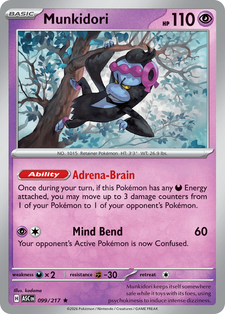 Munkidori (Energy Symbol Pattern) — ME: Ascended Heroes Pokémon TCG card by kodama