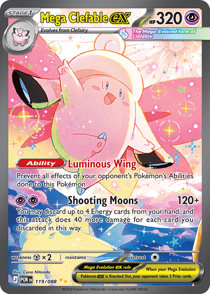 Mega Clefable ex — Pokémon TCG card