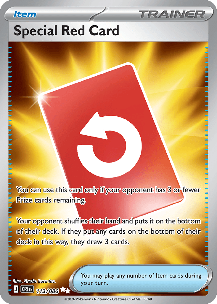 Special Red Card - 113/086 — Pokémon TCG card