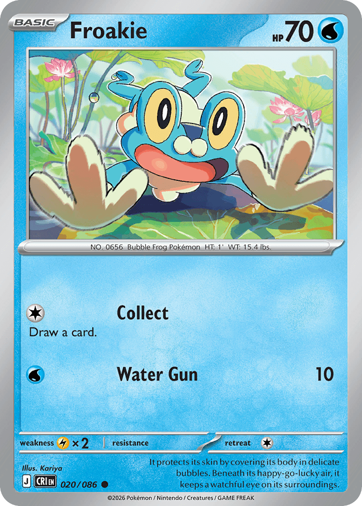 Froakie - 020/086 — ME04: Chaos Rising Pokémon TCG card by Kariya