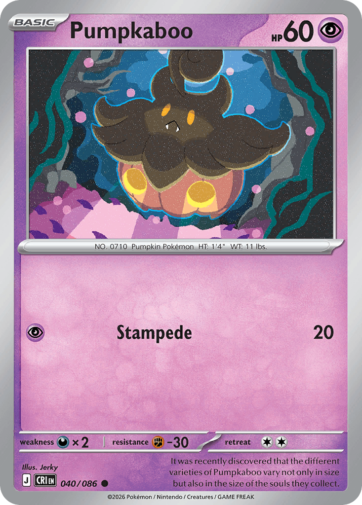 Pumpkaboo — ME04: Chaos Rising Pokémon TCG card by Jerky