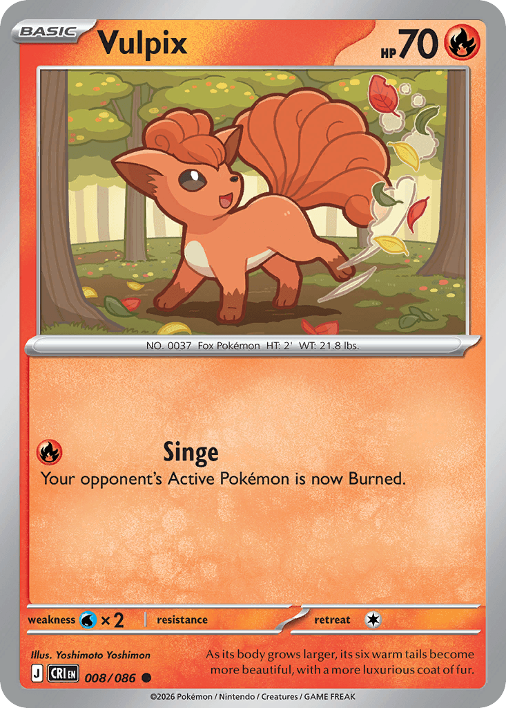 Vulpix — ME04: Chaos Rising Pokémon TCG card by Yoshimoto Yoshimon