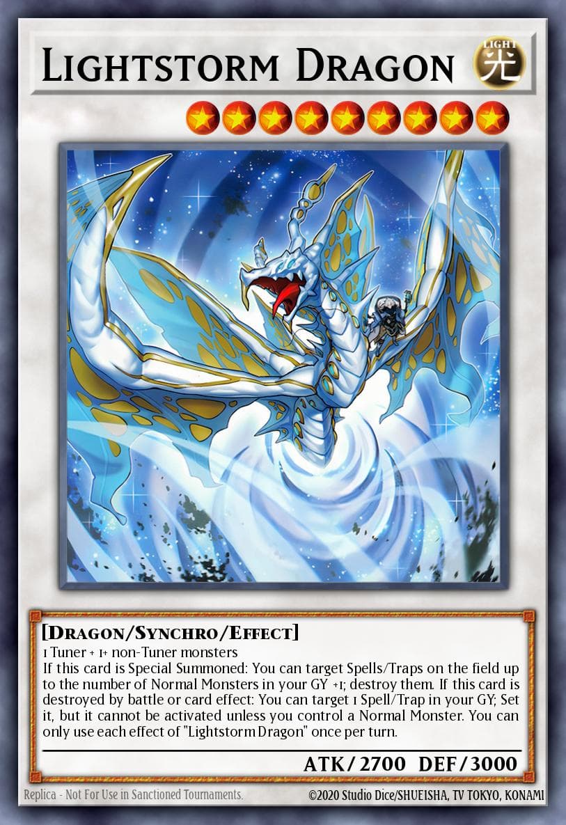 Lightstorm Dragon — Supreme Darkness Yu-Gi-Oh! card by Shueisha, TV Tokyo, Konami