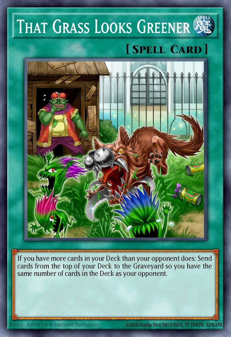 That Grass Looks Greener — Raging Tempest Yu-Gi-Oh! card by KAZUKI TAKAHASHI
