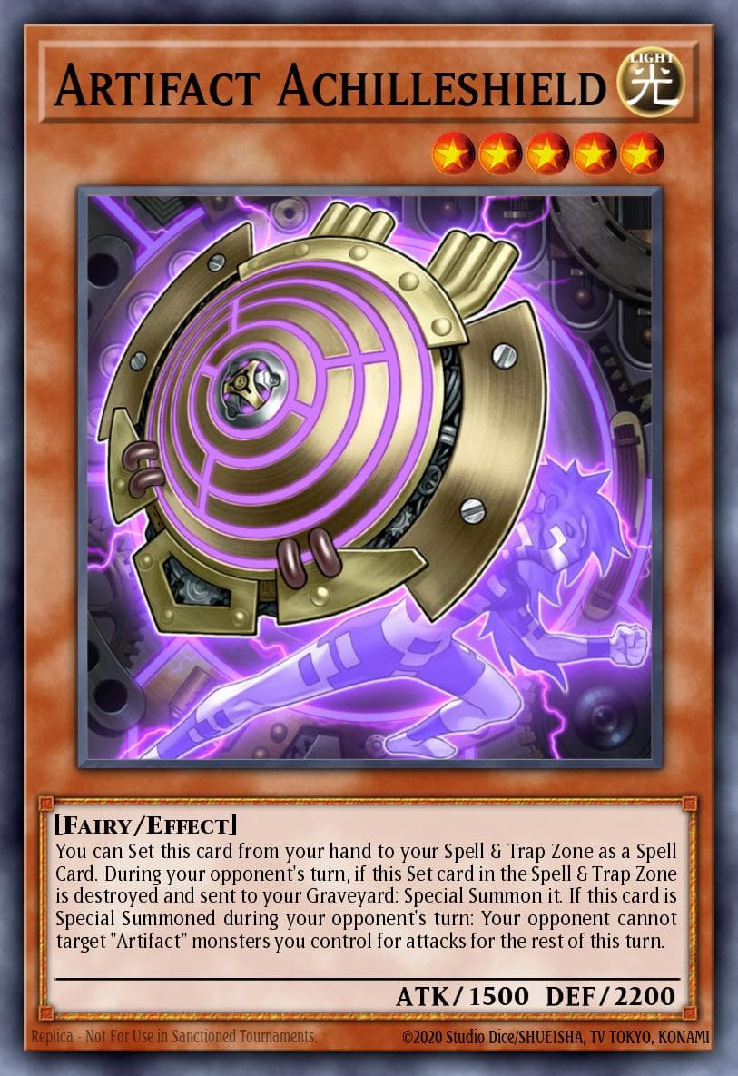 Artifact Achilleshield — 2015 Mega-Tins Mega Pack Yu-Gi-Oh! card by KAZUKI TAKAHASHI