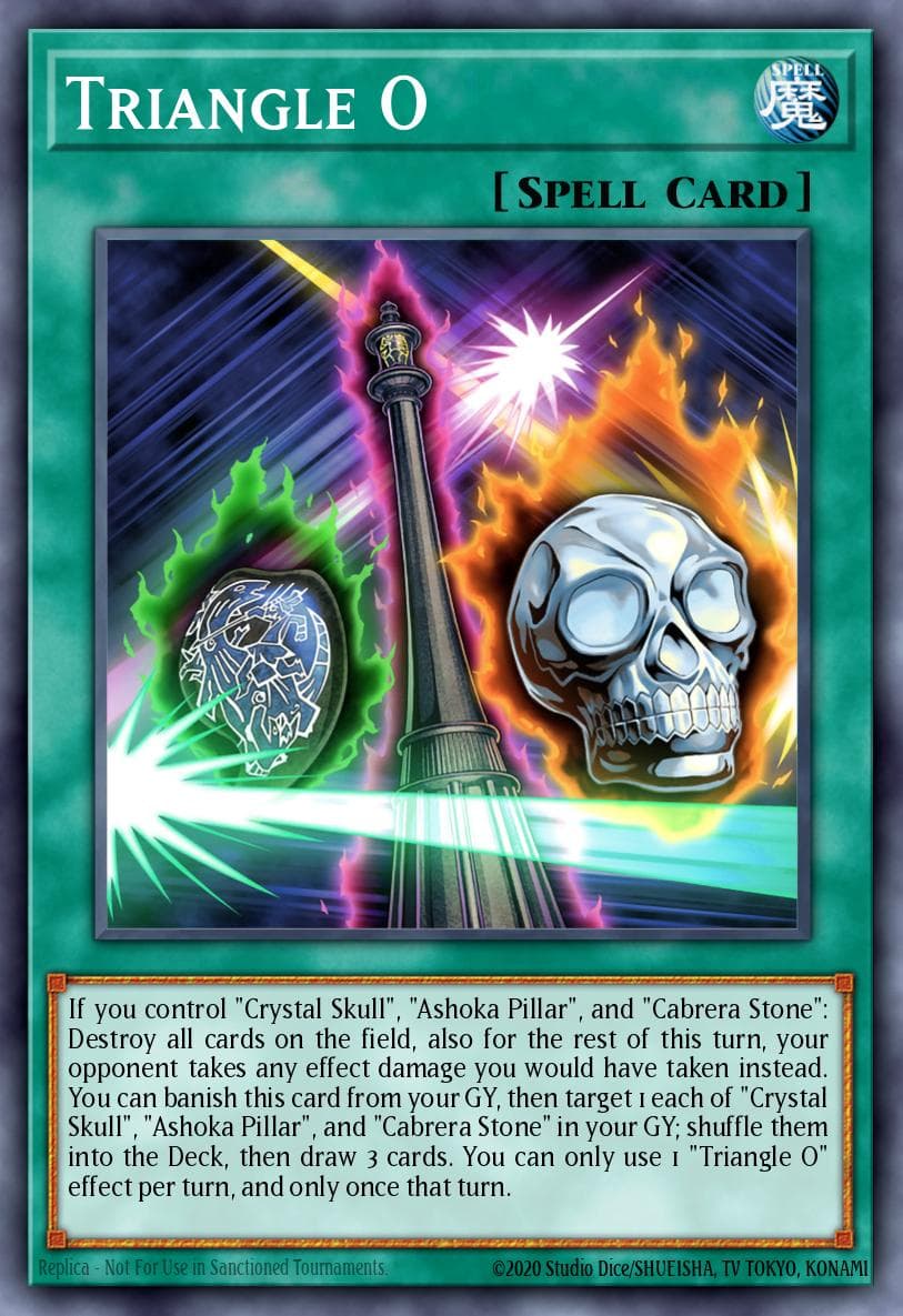 Triangle O — Maze of Millennia Yu-Gi-Oh! card by SHUHEISHA, TV TOKYO, KONAMI