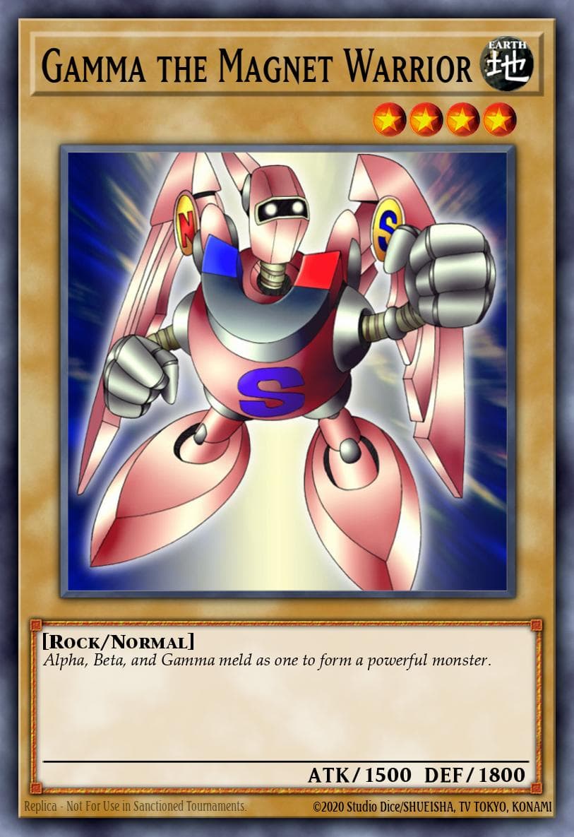 Gamma The Magnet Warrior — Speed Duel: Battle City Box Yu-Gi-Oh! card by Studio Dice/SHUEISHA, TV TOKYO, KONAMI