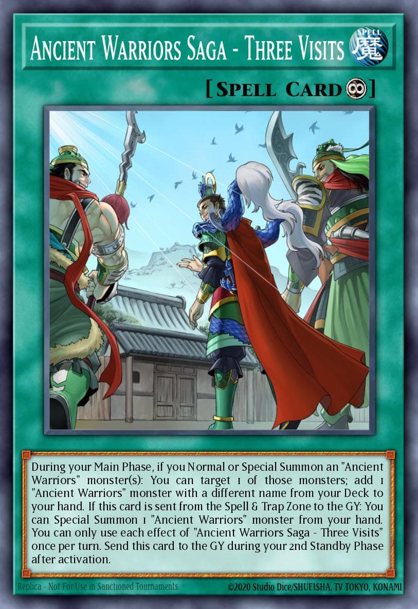 Ancient Warriors Saga - Three Visits — Ignition Assault Yu-Gi-Oh! card by KAZUKI TAKAHASHI