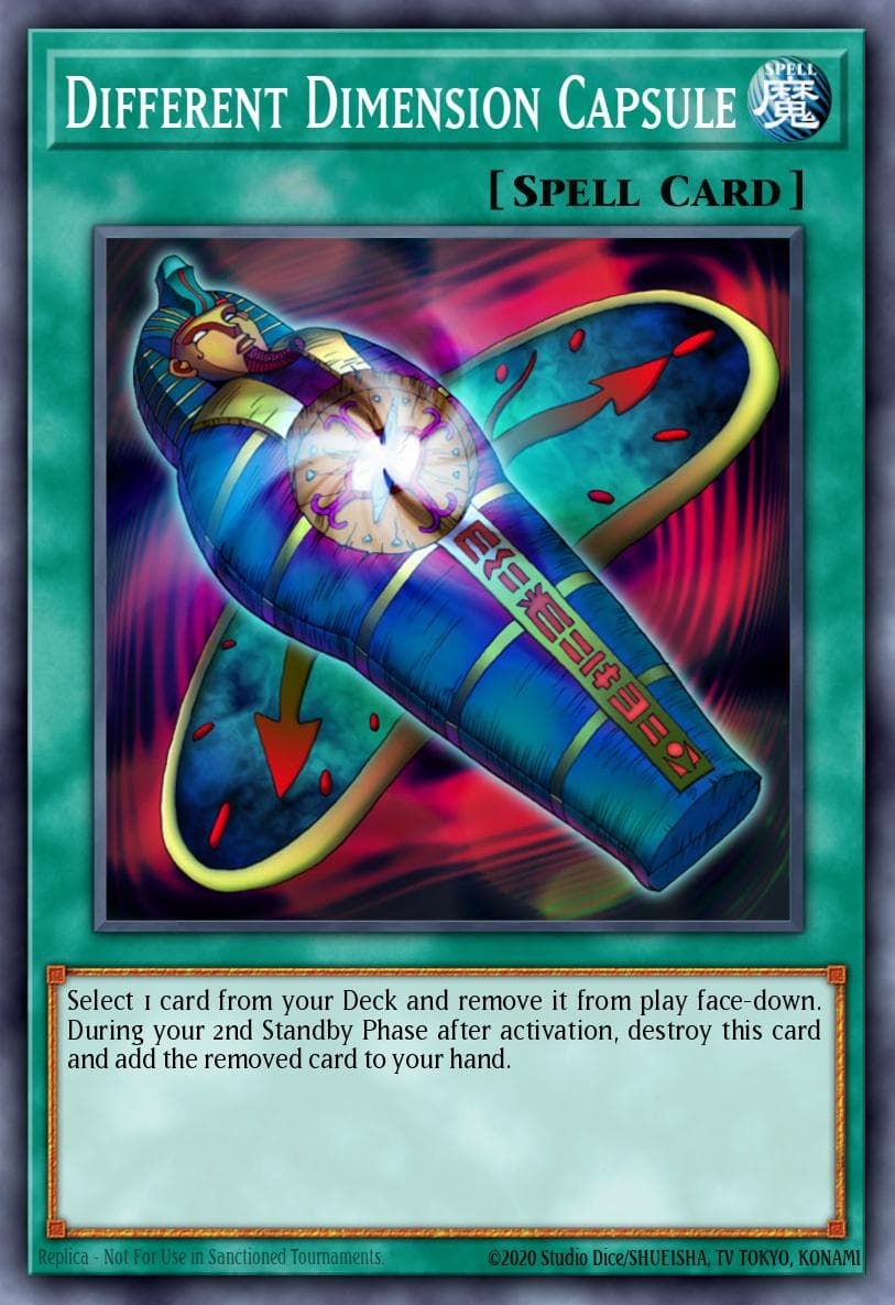 Different Dimension Capsule — Dark Revelation Volume 1 Yu-Gi-Oh! card by KAZUKI TAKAHASHI
