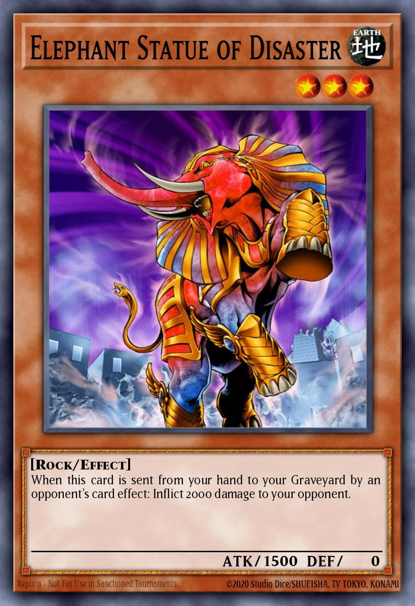 Elephant Statue of Disaster — Ancient Sanctuary Yu-Gi-Oh! card by KAZUKI TAKAHASHI
