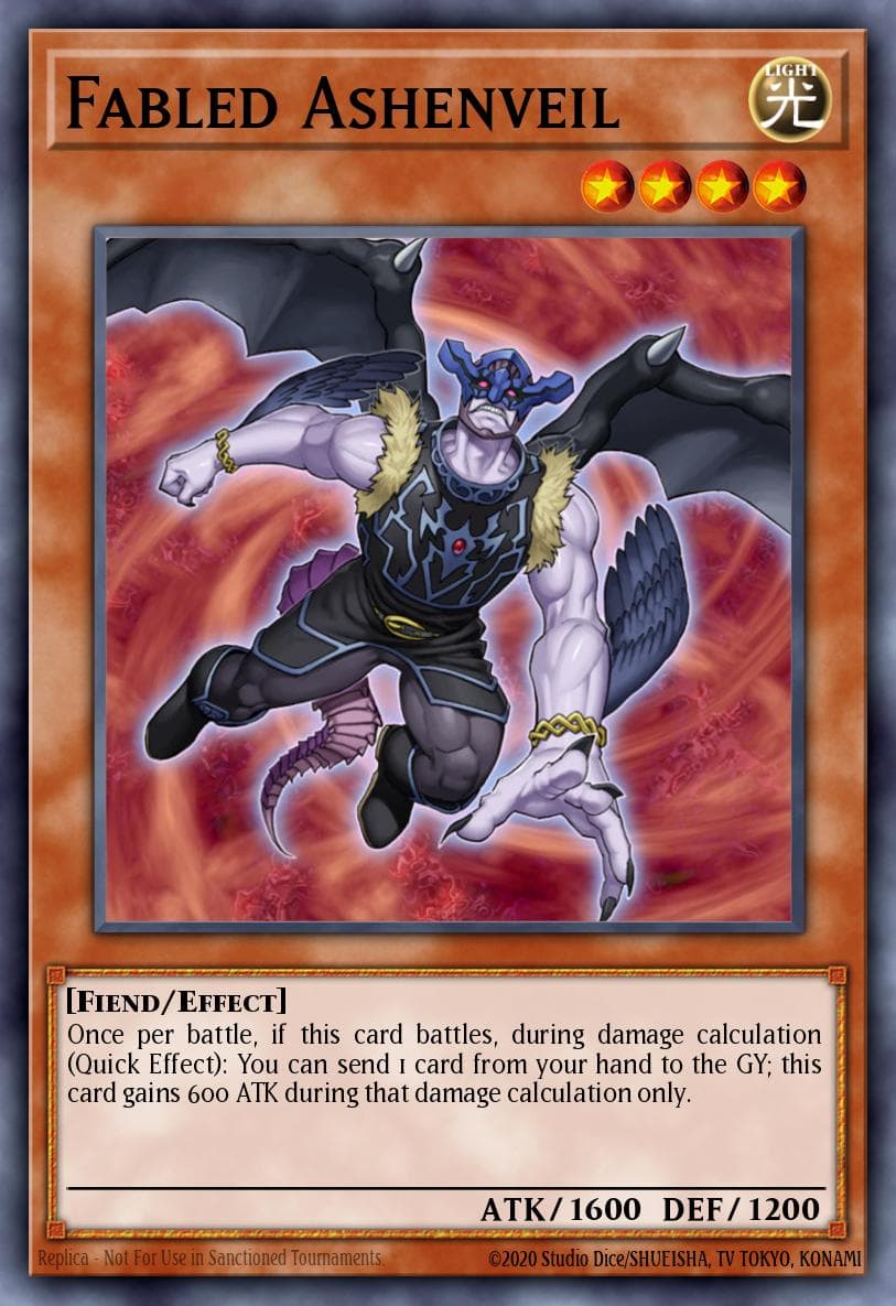 Fabled Ashenveil — Duel Terminal 3 Yu-Gi-Oh! card by Akira Toriyama