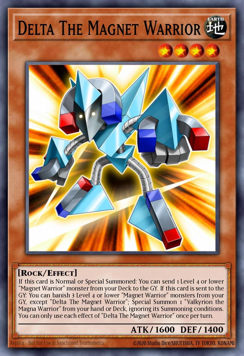 Delta The Magnet Warrior — Raging Tempest Yu-Gi-Oh! card by KAZUKI TAKAHASHI