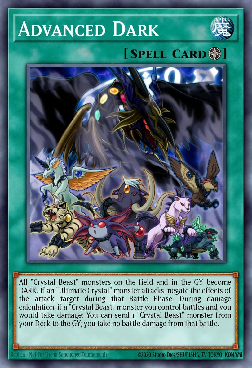 Advanced Dark — Battles of Legend: Crystal Revenge Yu-Gi-Oh! card by Syuichi Ozawa