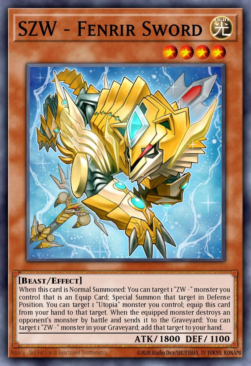 SZW - Fenrir Sword — The New Challengers Yu-Gi-Oh! card by KAZUKI TAKAHASHI