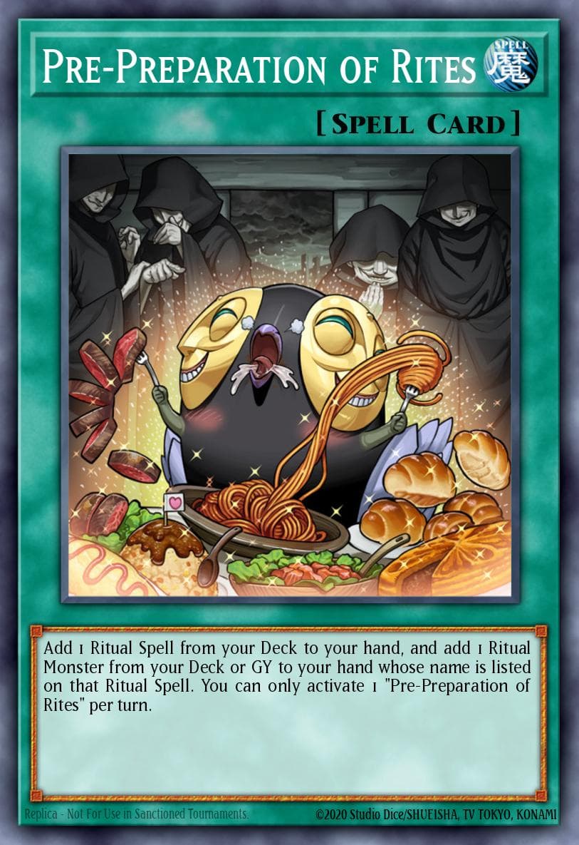 Pre-Preparation of Rites — Yu-Gi-Oh! card