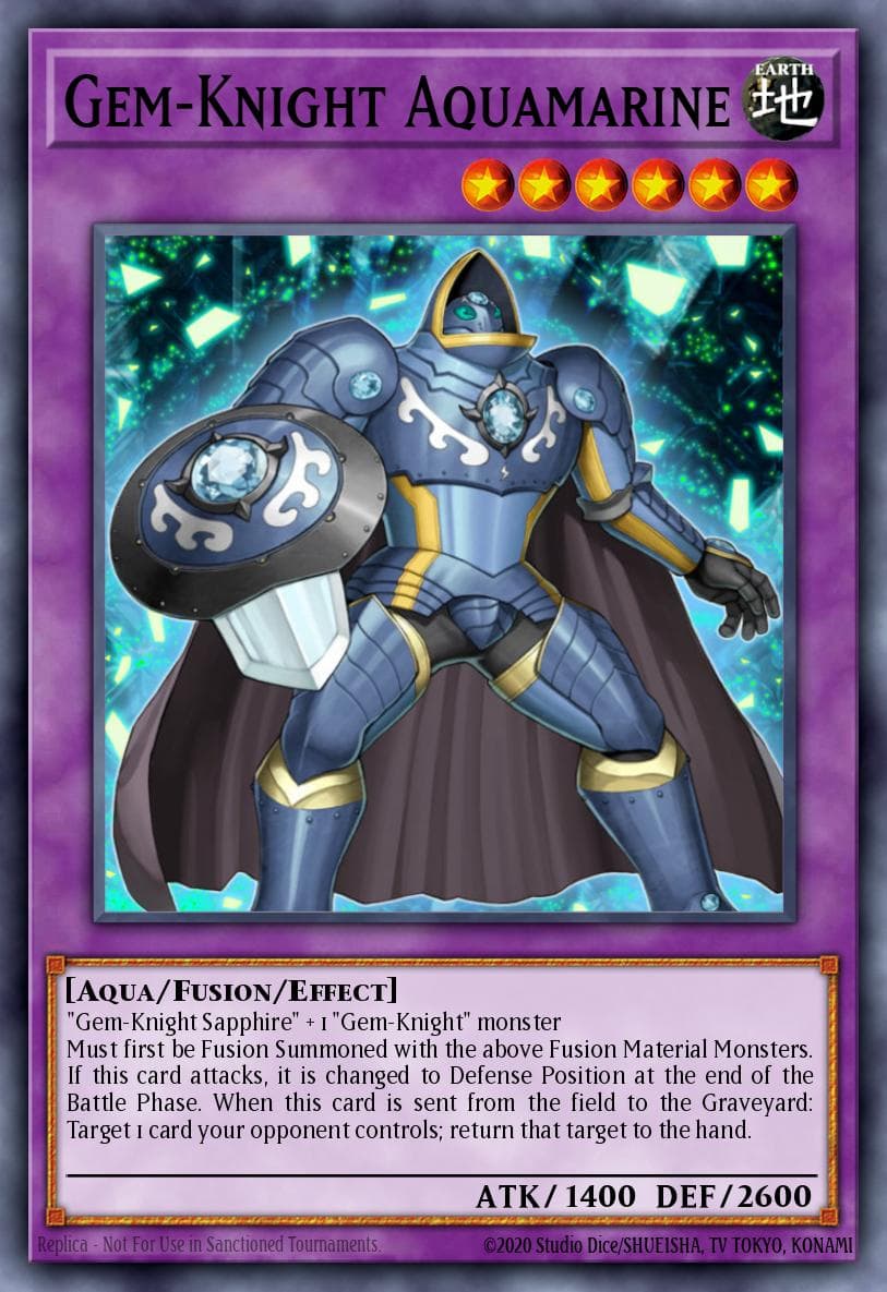 Gem-Knight Aquamarine — Duel Terminal 5 Yu-Gi-Oh! card by OKAZAKI KAZUK