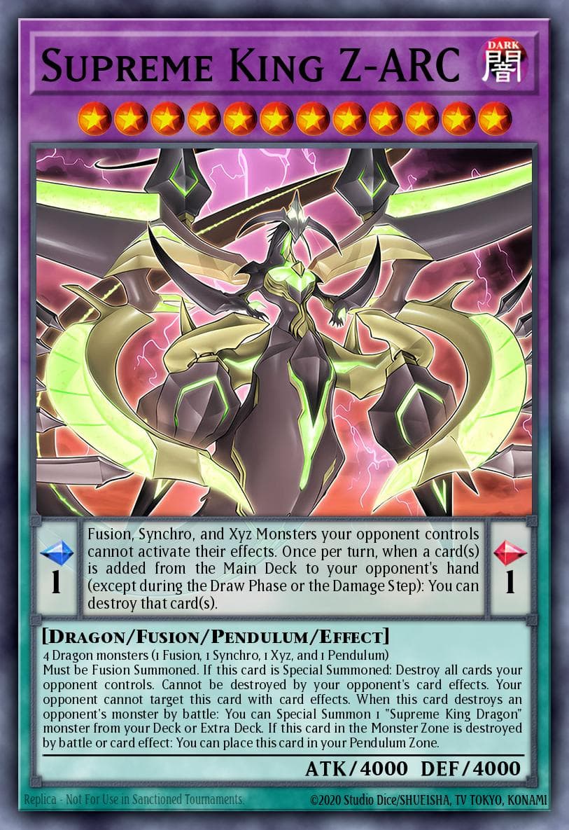 Supreme King Z-ARC — Maximum Crisis Yu-Gi-Oh! card by KAZUKI TAKAHASHI