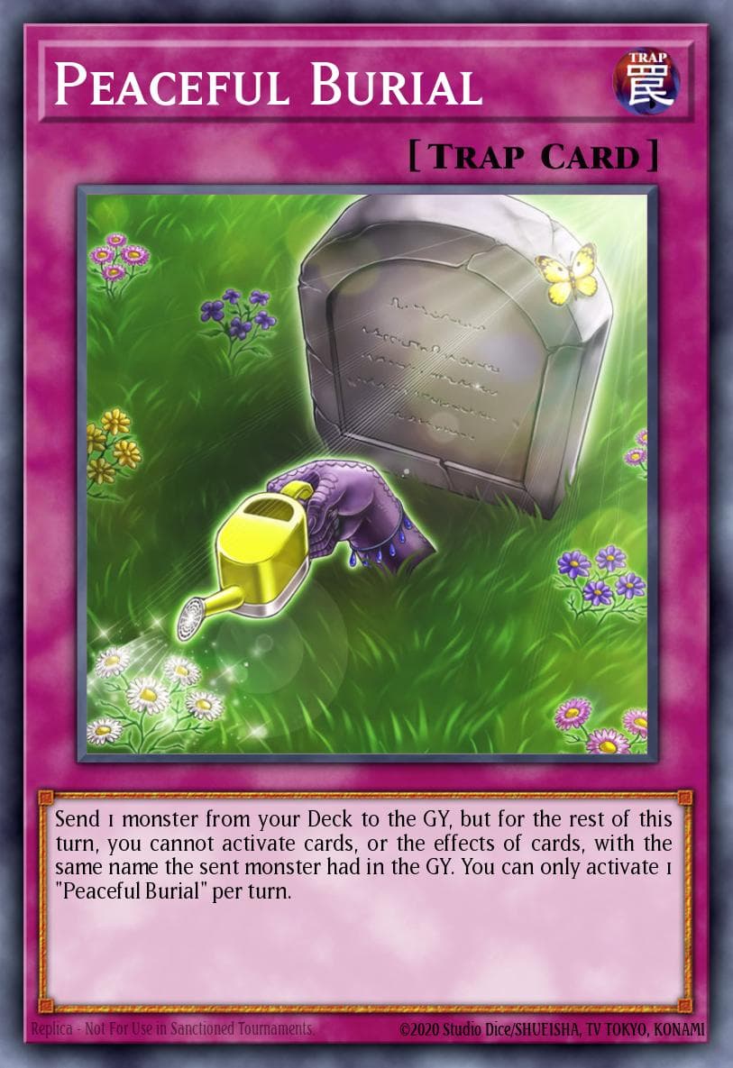 Peaceful Burial — Chaos Impact Yu-Gi-Oh! card by KAZUKI TAKAHASHI