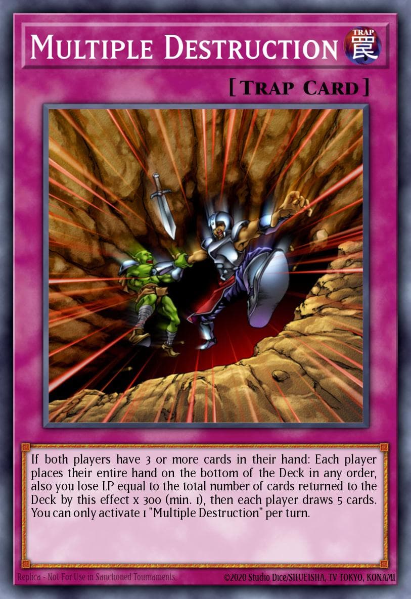 Multiple Destruction — Duelist Pack: Battle City Yu-Gi-Oh! card by KAZUKI TAKAHASHI