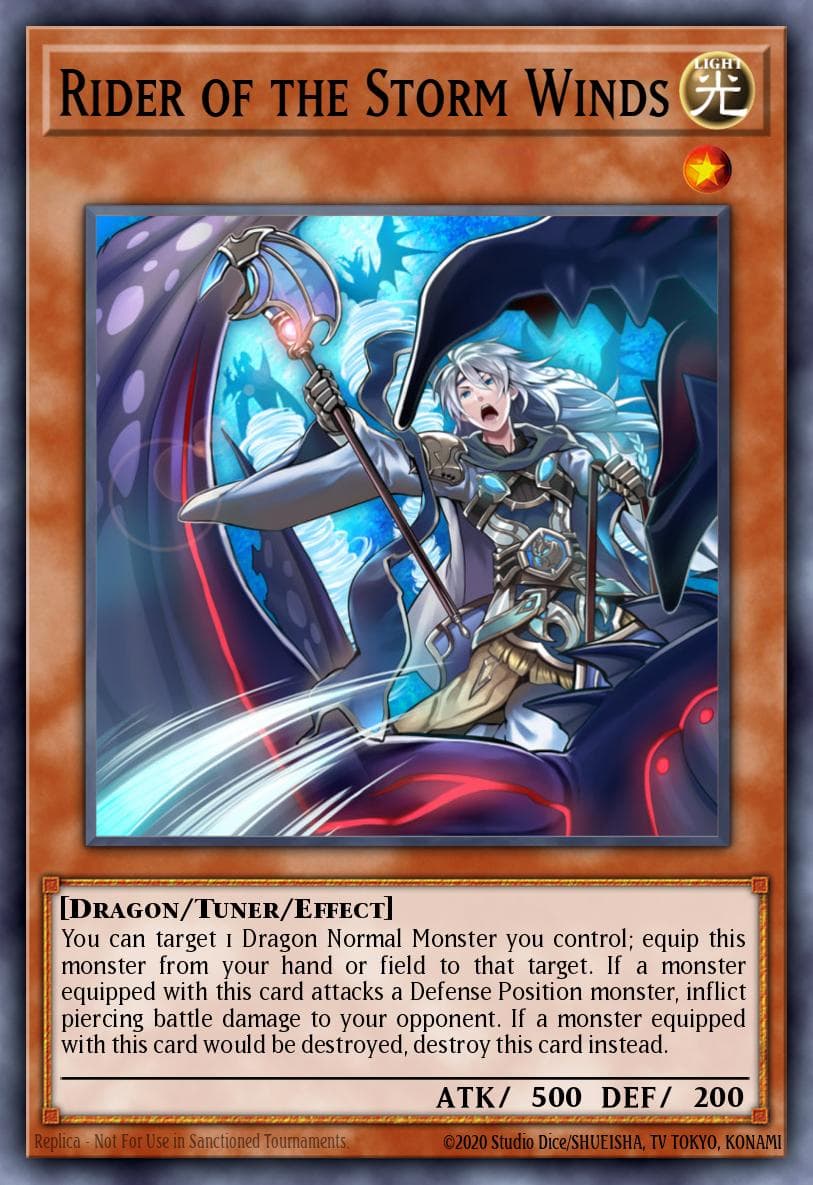 Rider of the Storm Winds — Structure Deck: Saga of Blue Eyes White Dragon (2020 Date Reprint) Yu-Gi-Oh! card by Shueisha, TV Tokyo, Konami