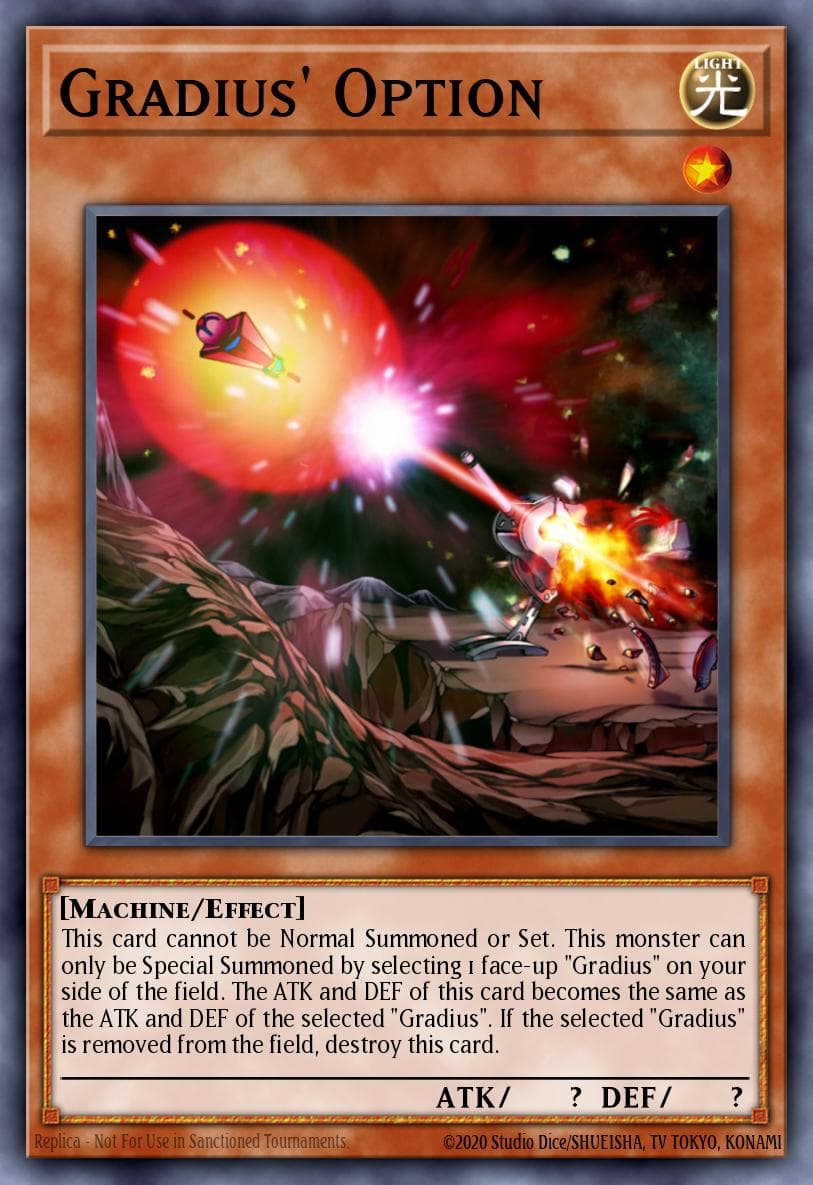 Gradius' Option — Legacy of Darkness (Worldwide English) Yu-Gi-Oh! card by KAZUKI TAKAHASHI