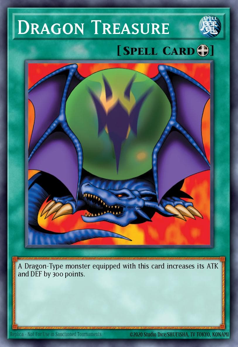 Dragon Treasure — The Legend of Blue Eyes White Dragon Yu-Gi-Oh! card by KAZUKI TAKAHASHI