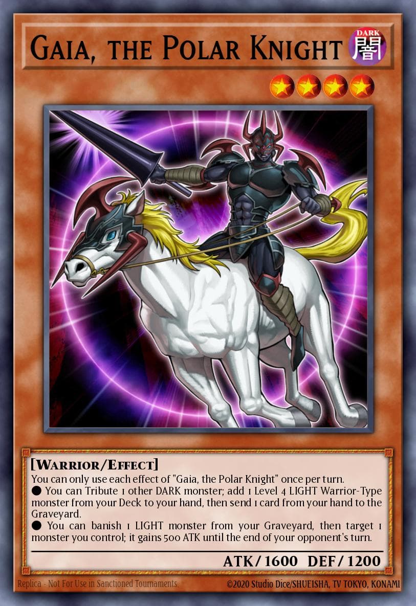 Gaia, the Polar Knight — Duelist Alliance Yu-Gi-Oh! card by KAZUKI TAKAHASHI