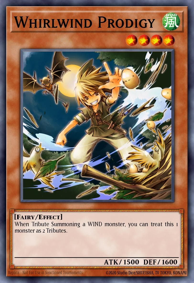 Whirlwind Prodigy — Flaming Eternity Yu-Gi-Oh! card by KAZUKI TAKAHASHI