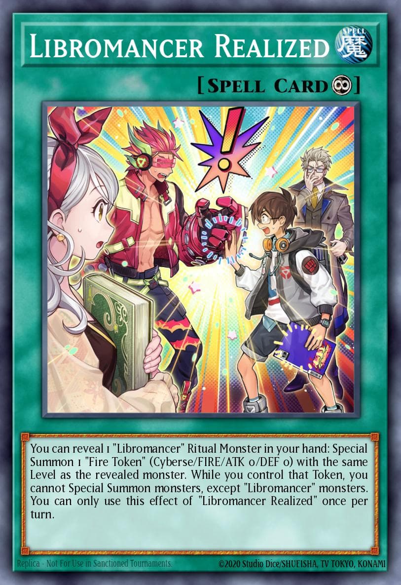 Libromancer Realized — Dimension Force Yu-Gi-Oh! card by Studio Dice/SHUEISHA, TV TOKYO, KONAMI