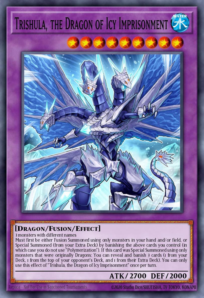 Trishula, the Dragon of Icy Imprisonment — Shonen Jump Magazine Promos Yu-Gi-Oh! card by KAZUKI TAKAHASHI