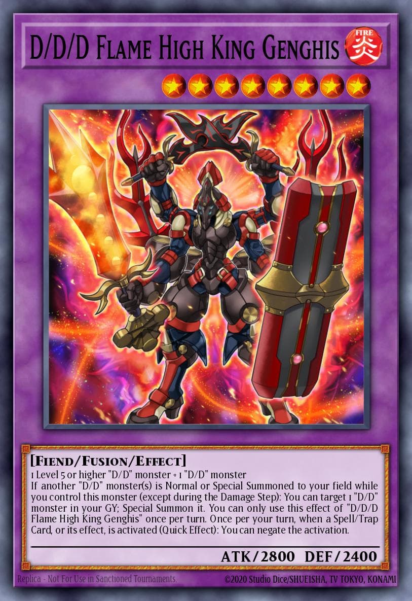 D/D/D Flame High King Genghis — 2019 Gold Sarcophagus Tin Mega Pack