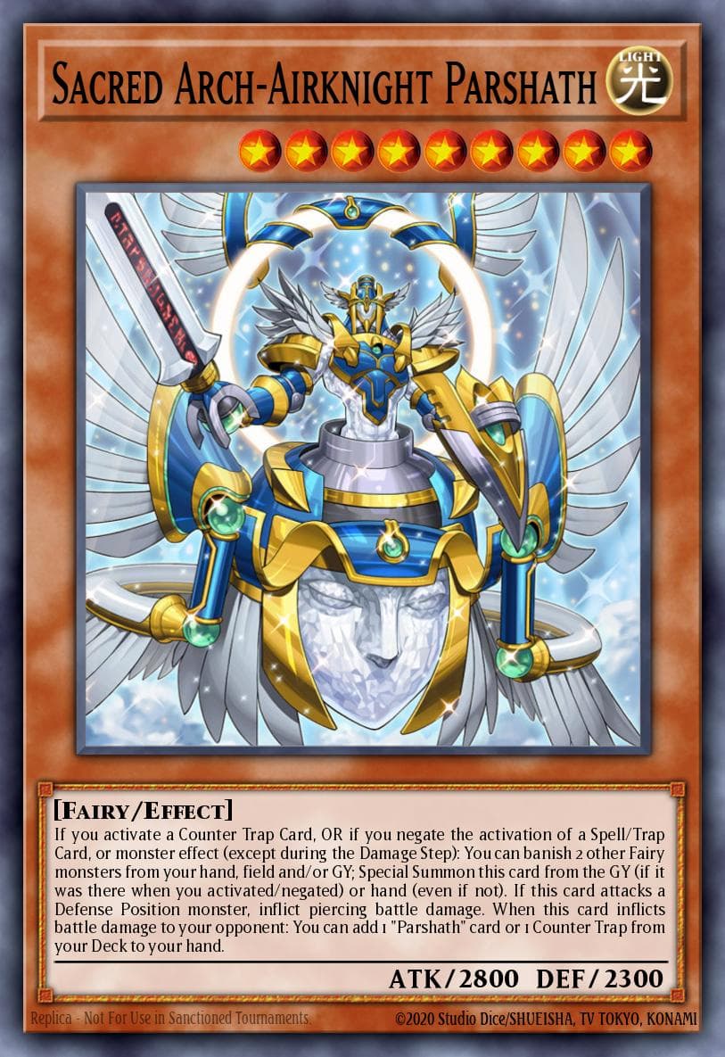 Sacred Arch-Airknight Parshath — Structure Deck: Wave of Light Yu-Gi-Oh! card by KAZUKI TAKAHASHI