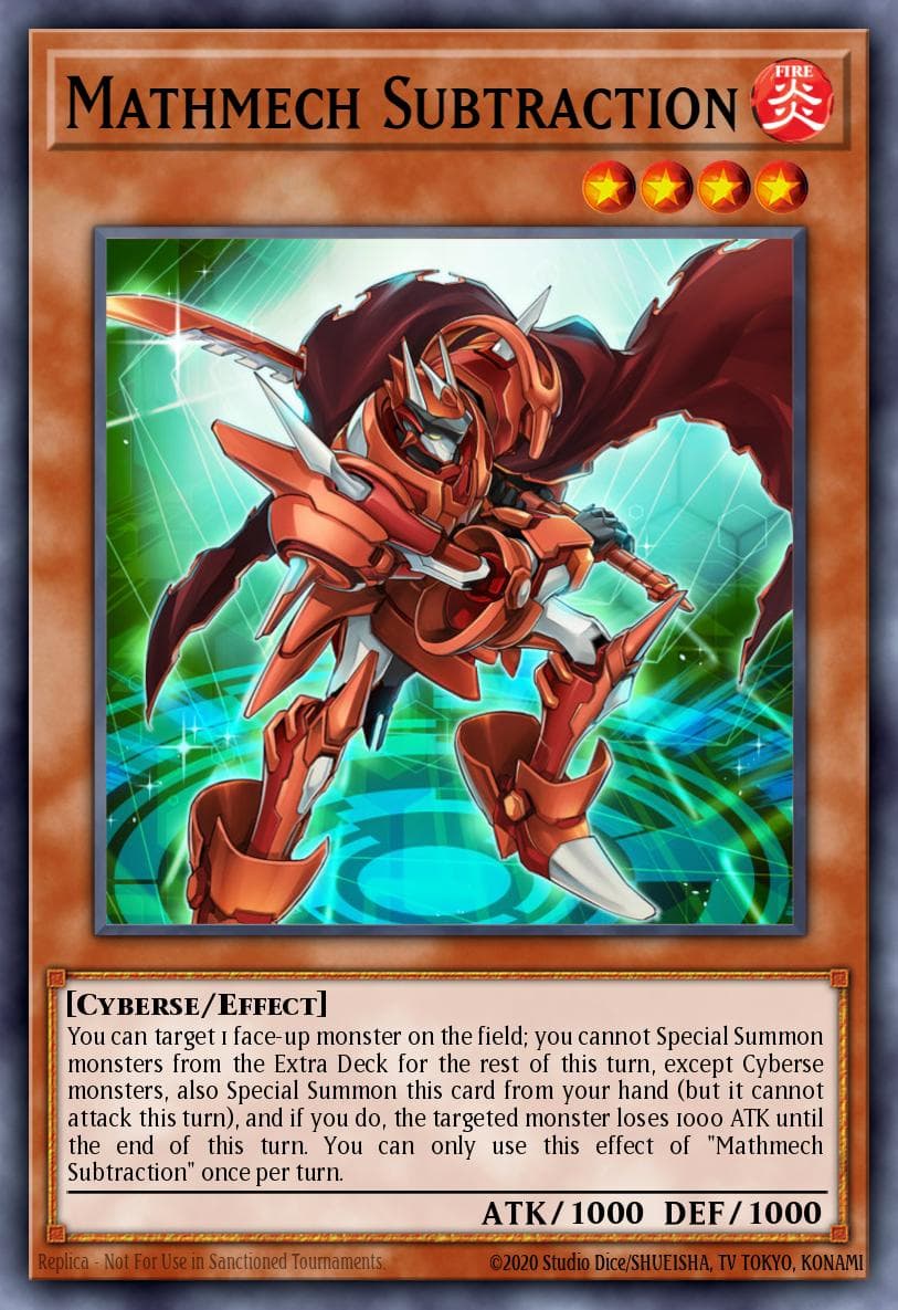Mathmech Subtraction — Yu-Gi-Oh! card