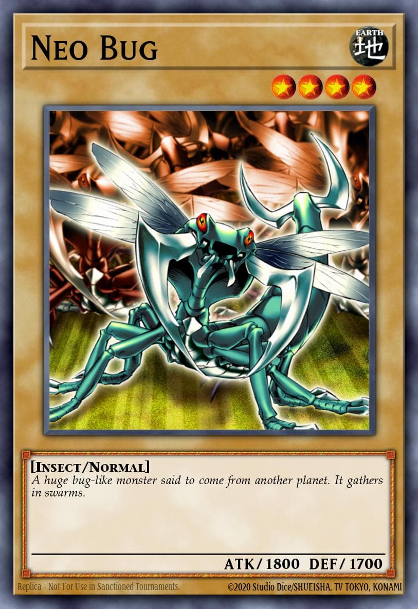 Neo Bug — Invasion of Chaos Yu-Gi-Oh! card by KAZUKI TAKAHASHI