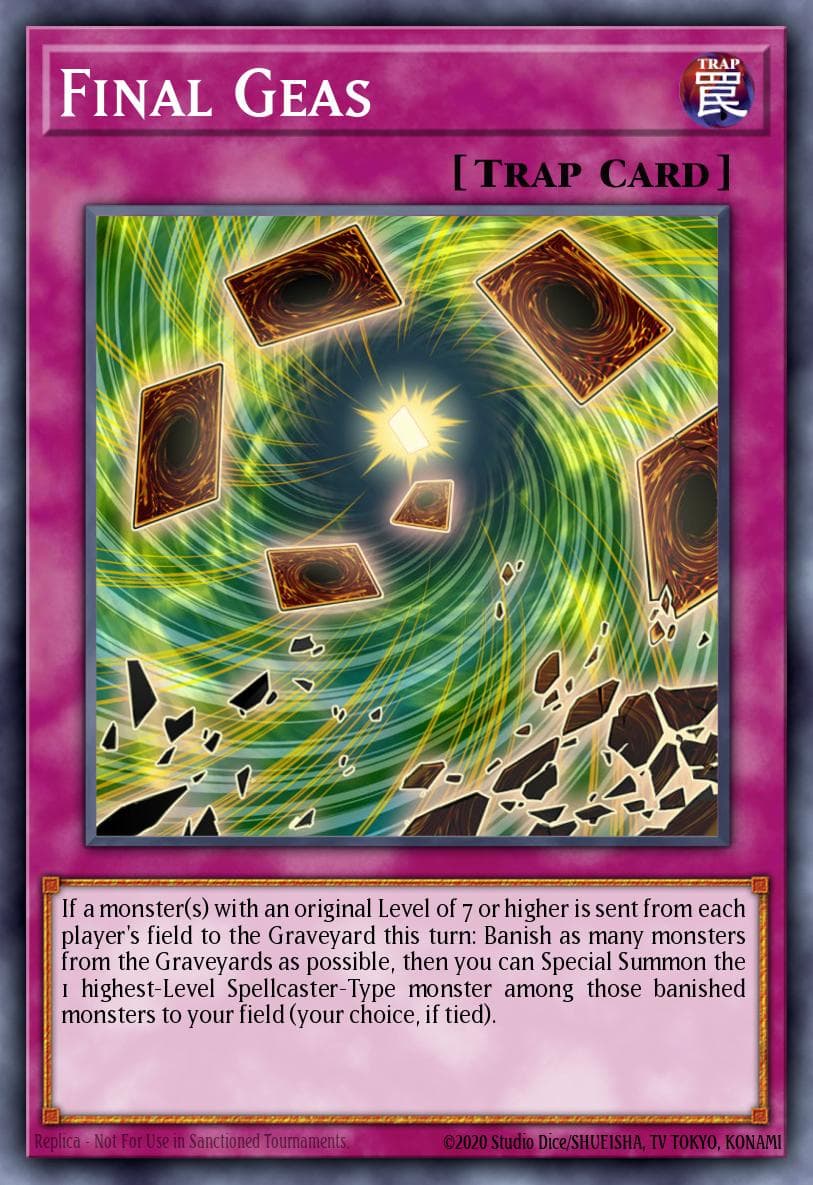 Final Geas — The Dark Side of Dimensions Movie Pack Yu-Gi-Oh! card by KAZUKI TAKAHASHI