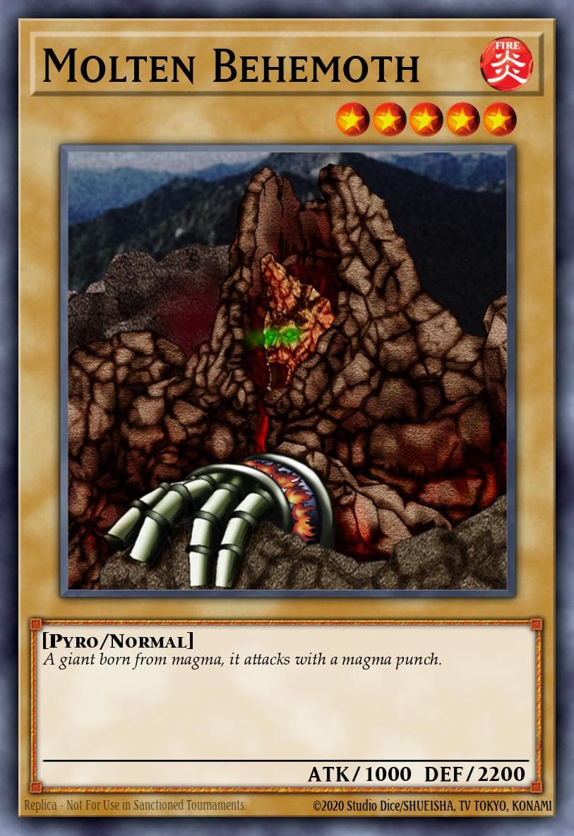 Molten Behemoth — Pharaonic Guardian Yu-Gi-Oh! card by KAZUKI TAKAHASHI