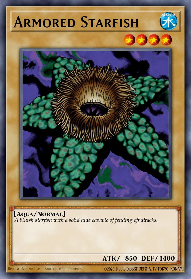Armored Starfish — The Legend of Blue Eyes White Dragon Yu-Gi-Oh! card by KAZUKI TAKAHASHI