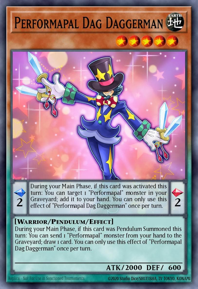 Performapal Dag Daggerman — Raging Tempest Yu-Gi-Oh! card by KAZUKI TAKAHASHI