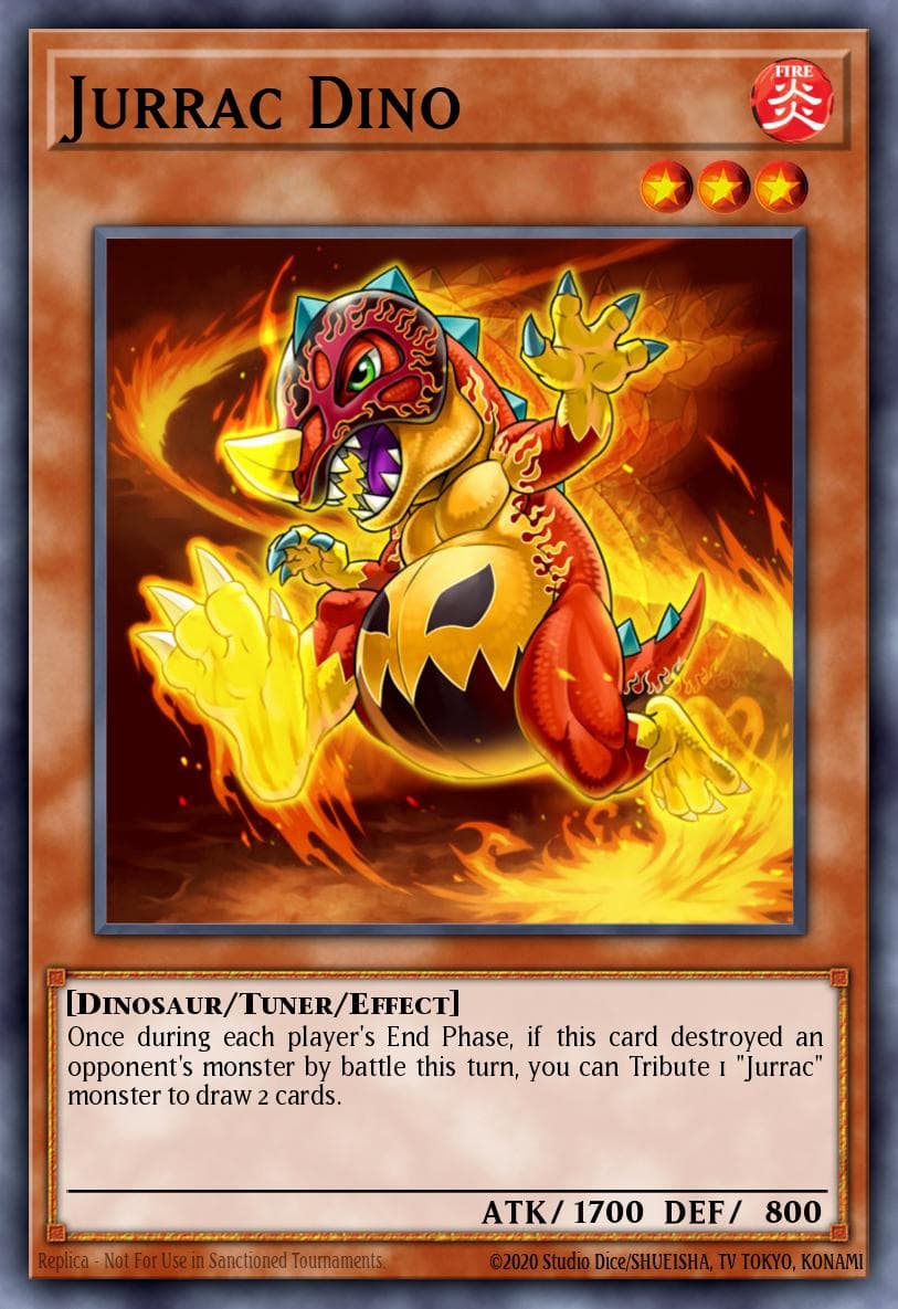 Jurrac Dino — Duel Terminal 4 Yu-Gi-Oh! card by KAZUKI TAKAHASHI