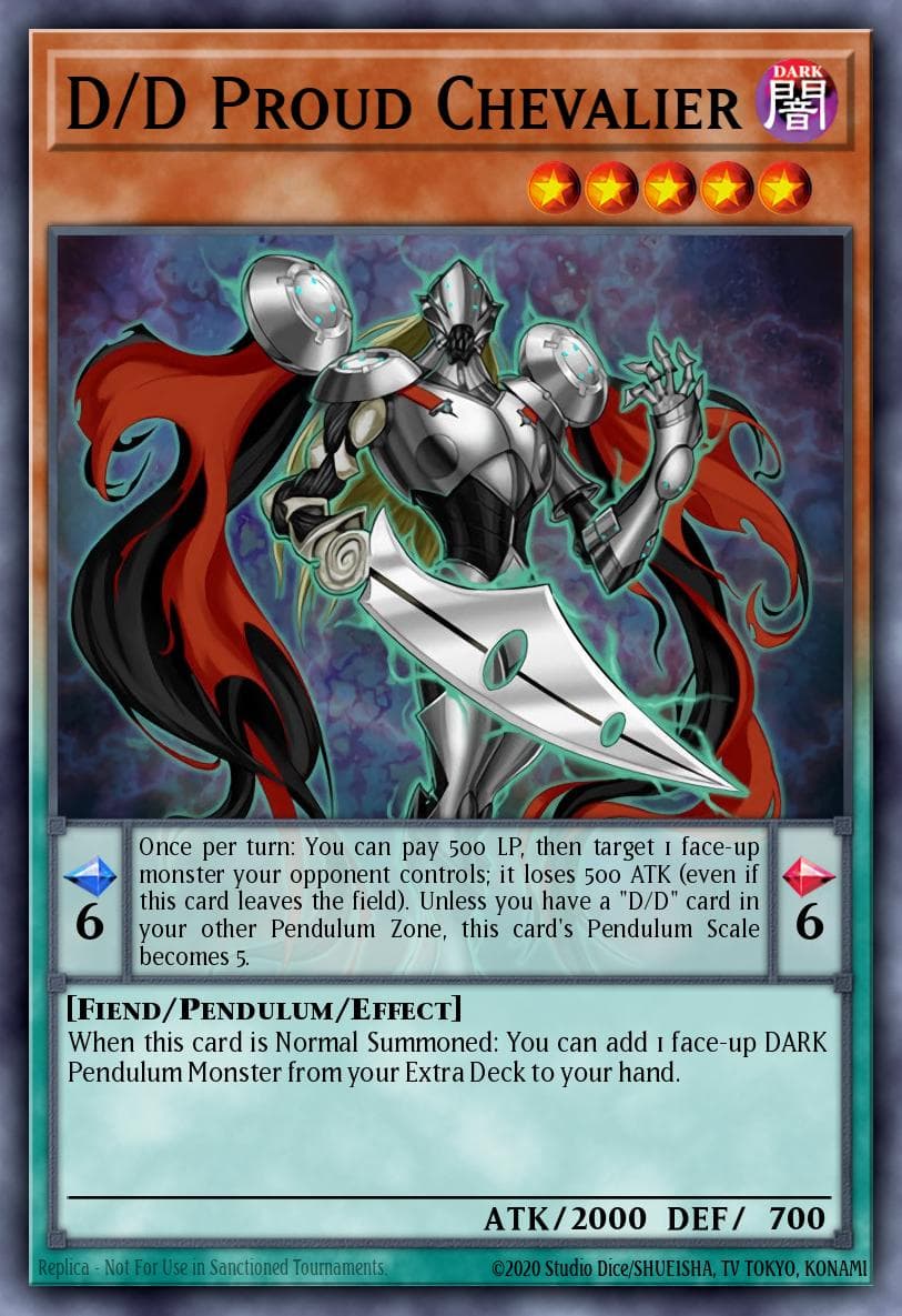 D/D Proud Chevalier — Structure Deck: Pendulum Domination Yu-Gi-Oh! card by KAZUKI TAKAHASHI