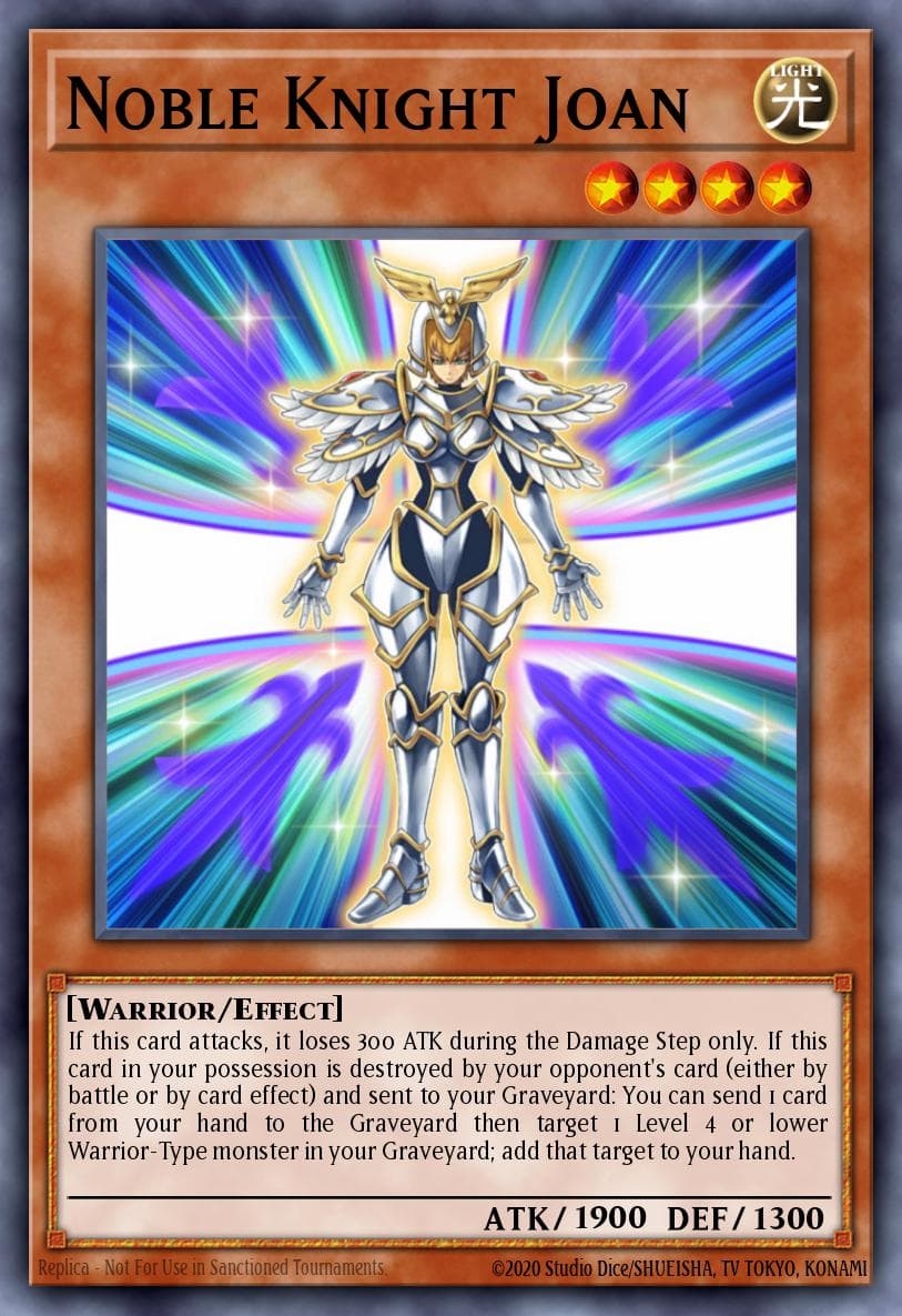 Noble Knight Joan — Cosmo Blazer Yu-Gi-Oh! card by KAZUKI TAKAHASHI
