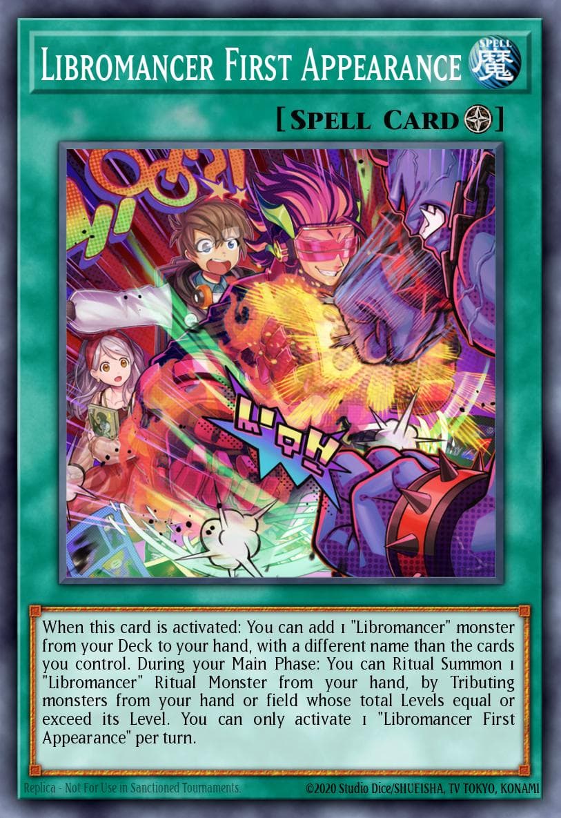 Libromancer First Appearance — Battle of Chaos Yu-Gi-Oh! card by Studio Dice/SHUEISHA, TV TOKYO, KONAMI